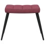 Sillón de relax con reposapiés tela rojo tinto en Sillones | Comprar online en Foro24