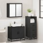Juego de muebles de baño 3 pzas madera contrachapada negro en Muebles de baño | Comprar online en Foro24