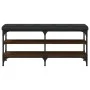 Banco zapatero madera de ingeniería marrón roble 102x32x47 cm de , Bancos para recibidores y almacenamiento - Ref: Foro24-835...