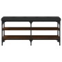 Engineered wood shoe bench in brown oak, 102x32x47 cm by , Benches for halls and storage - Ref: Foro24-835166, Price: 66,33 €...