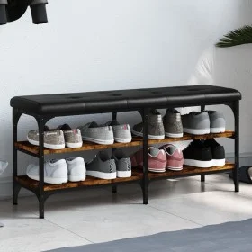 Schuhbank Holzwerkstoff Eiche geräuchert 102x32x47 cm von , Bänke für Hallen und Lager - Ref: Foro24-835164, Preis: 62,12 €, ...