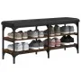 Engineered wood smoked oak shoemaker bench 102x32x47 cm by , Benches for halls and storage - Ref: Foro24-835164, Price: 62,12...