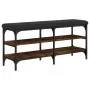 Engineered wood smoked oak shoemaker bench 102x32x47 cm by , Benches for halls and storage - Ref: Foro24-835164, Price: 62,12...