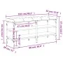 Engineered wood smoked oak shoemaker bench 102x32x47 cm by , Benches for halls and storage - Ref: Foro24-835164, Price: 62,12...