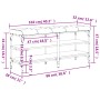 Schuhbank Holzwerkstoff Eiche geräuchert 102x32x47 cm von , Bänke für Hallen und Lager - Ref: Foro24-835164, Preis: 62,86 €, ...