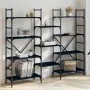 Engineered wood black shelf 160x28.5x136.5 cm by , Bookcases and shelves - Ref: Foro24-838873, Price: 100,47 €, Discount: %
