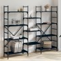 Regal aus schwarzem Holzwerkstoff 160x28,5x136,5 cm von , Bücherregale und Regale - Ref: Foro24-838873, Preis: 101,72 €, Raba...