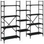 Engineered wood black shelf 160x28.5x136.5 cm by , Bookcases and shelves - Ref: Foro24-838873, Price: 100,47 €, Discount: %