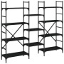 Regal aus schwarzem Holzwerkstoff 160x28,5x136,5 cm von , Bücherregale und Regale - Ref: Foro24-838873, Preis: 101,72 €, Raba...