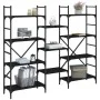 Estantería madera de ingeniería negra 160x28,5x136,5 cm de , Librerías y estanterías - Ref: Foro24-838873, Precio: 100,47 €, ...