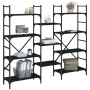 Regal aus schwarzem Holzwerkstoff 160x28,5x136,5 cm von , Bücherregale und Regale - Ref: Foro24-838873, Preis: 101,72 €, Raba...