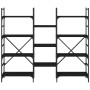 Regal aus schwarzem Holzwerkstoff 160x28,5x136,5 cm von , Bücherregale und Regale - Ref: Foro24-838873, Preis: 101,72 €, Raba...