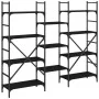 Estantería madera de ingeniería negra 160x28,5x136,5 cm de , Librerías y estanterías - Ref: Foro24-838873, Precio: 100,47 €, ...