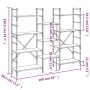 Regal aus schwarzem Holzwerkstoff 160x28,5x136,5 cm von , Bücherregale und Regale - Ref: Foro24-838873, Preis: 101,72 €, Raba...