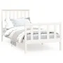 Estructura de cama con cabecero madera de pino blanco 100x200cm de , Camas y somieres - Ref: Foro24-3188197, Precio: 148,95 €...
