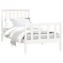 Estructura de cama con cabecero madera de pino blanco 100x200cm de , Camas y somieres - Ref: Foro24-3188197, Precio: 148,95 €...