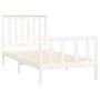 White pine wood bed frame with headboard 100x200cm by , Beds and slatted bases - Ref: Foro24-3188197, Price: 148,95 €, Discou...