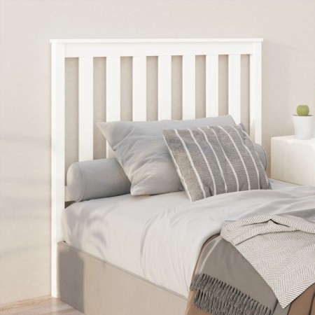 Bettkopfteil aus massivem weißem Kiefernholz, 106 x 6 x 101 cm von , Kopf- und Fußteile - Ref: Foro24-818506, Preis: 61,46 €,...