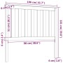 Bettkopfteil aus massivem weißem Kiefernholz, 106 x 6 x 101 cm von , Kopf- und Fußteile - Ref: Foro24-818506, Preis: 61,46 €,...