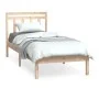 Estructura de cama individual pequeña madera maciza 75x190 cm de , Camas y somieres - Ref: Foro24-3100549, Precio: 81,69 €, D...
