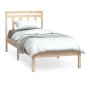 Small solid wood single bed frame 75x190 cm by , Beds and slatted bases - Ref: Foro24-3100549, Price: 85,17 €, Discount: %