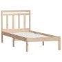 Estructura de cama individual pequeña madera maciza 75x190 cm de , Camas y somieres - Ref: Foro24-3100549, Precio: 81,69 €, D...