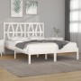 Estructura de cama madera maciza pino blanco 120x190 cm de , Camas y somieres - Ref: Foro24-3103969, Precio: 128,02 €, Descue...