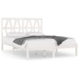 Massives Bettgestell aus weißem Kiefernholz, 120 x 190 cm von , Betten und Lattenroste - Ref: Foro24-3103969, Preis: 133,75 €...
