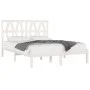 Estructura de cama madera maciza pino blanco 120x190 cm de , Camas y somieres - Ref: Foro24-3103969, Precio: 131,91 €, Descue...