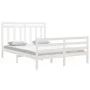 White solid wood bed frame King Size 150x200 cm by , Beds and slatted bases - Ref: Foro24-3105321, Price: 154,99 €, Discount: %