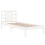 Estructura de cama madera maciza de pino blanca 100x200 cm de , Camas y somieres - Ref: Foro24-3105396, Precio: 97,19 €, Desc...
