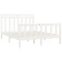 Solid white pine wood bed frame 150x200 cm by , Beds and slatted bases - Ref: Foro24-3107034, Price: 156,67 €, Discount: %