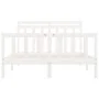 Solid white pine wood bed frame 150x200 cm by , Beds and slatted bases - Ref: Foro24-3107034, Price: 156,67 €, Discount: %