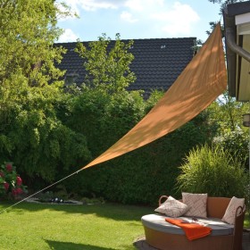 HI Toldo de vela triangular beige 3,6x3,6x3,6 m