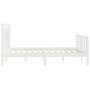 Massiver Bettrahmen aus weißem Kiefernholz, 150 x 200 cm von , Betten und Lattenroste - Ref: Foro24-3107034, Preis: 158,78 €,...
