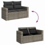 Conjunto de sofá de jardín con cojín 9 pcs Gris en Sofás de exterior | Comprar online en Foro24