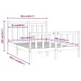 Massiver Bettrahmen aus weißem Kiefernholz, 150 x 200 cm von , Betten und Lattenroste - Ref: Foro24-3107034, Preis: 158,78 €,...