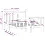 Solid white pine wood bed frame 150x200 cm by , Beds and slatted bases - Ref: Foro24-3107034, Price: 156,67 €, Discount: %
