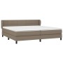 Cama box spring con colchón tela gris taupe 200x200 cm de , Camas y somieres - Ref: Foro24-3126273, Precio: 632,75 €, Descuen...