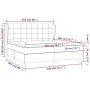 Box spring bed with taupe gray fabric mattress 200x200 cm by , Beds and slatted bases - Ref: Foro24-3128553, Price: 732,23 €,...