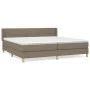 Box spring bed with taupe gray fabric mattress 200x200 cm by , Beds and slatted bases - Ref: Foro24-3130301, Price: 670,55 €,...
