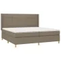 Box spring bed with mattress and LED lights taupe gray fabric 200x200 cm by , Beds and slatted bases - Ref: Foro24-3138905, P...