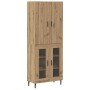 Aparador alto Madera envejecida 69,5 x 34 x 180 cm en Aparadores | Comprar online en Foro24