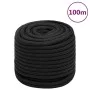 Tiefschwarzes Polypropylen-Bootsseil 18 mm 100 m von , Seile und Metallschnüre - Ref: Foro24-152525, Preis: 103,54 €, Rabatt: %