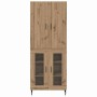 Aparador alto Madera envejecida 69,5 x 34 x 180 cm en Aparadores | Comprar online en Foro24