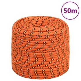 Cuerda de barco polipropileno naranja 8 mm 50 m