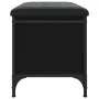 Schwarze Aufbewahrungsbank aus Holzwerkstoff, 62 x 42 x 45 cm von , Bänke für Hallen und Lager - Ref: Foro24-835137, Preis: 6...