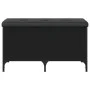 Schwarze Aufbewahrungsbank aus Holzwerkstoff, 82 x 42 x 45 cm von , Bänke für Hallen und Lager - Ref: Foro24-835142, Preis: 7...