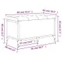 Schwarze Aufbewahrungsbank aus Holzwerkstoff, 82 x 42 x 45 cm von , Bänke für Hallen und Lager - Ref: Foro24-835142, Preis: 7...