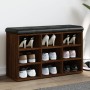 Shoe bench engineered wood oak brown 82x32x50 cm by , Benches for halls and storage - Ref: Foro24-835109, Price: 76,79 €, Dis...